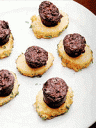Canapés de morcilla y pimiento